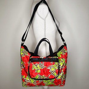 Lesportsac Wild Rose Print Large Tote Style Purse